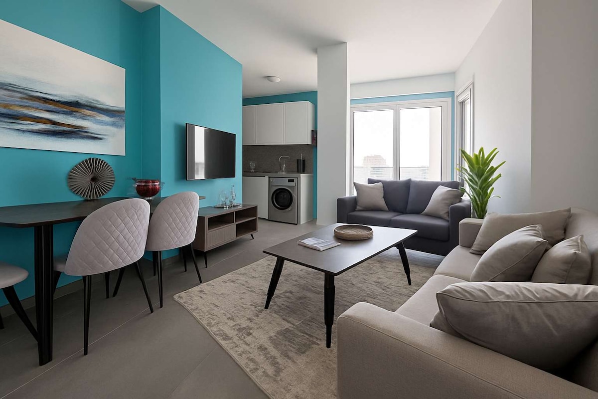 Living room of the Lux Skyline Suite